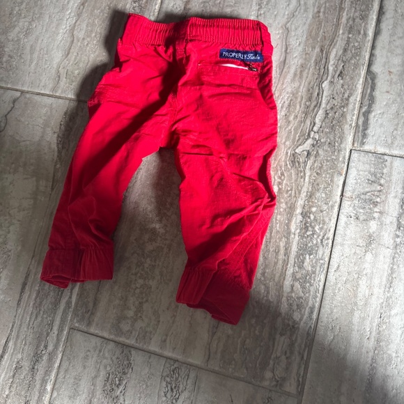 Vibrant Kids Casual Pants - Tan and Red - Picture 4 of 5